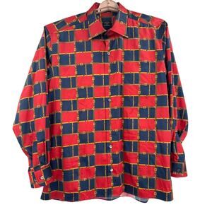 Solemare Maus & Hoffman Button Long Sleeve Shirt Italy western belt print size L